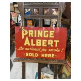 Prince Albert Tobacco Embossed Metal Sign