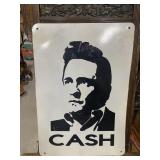 Johnny Cash Painted Metal Concert Sign