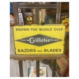 Gillette Razors & Blades Vintage Porcelain Sign