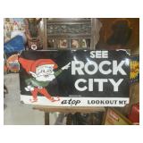 SEE ROCK CITY Porcelain Sign WITH Gnome!