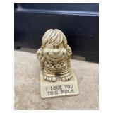 Vintage I love You This Much Collectible Decor