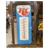 RC Royal Crown Cola Large Metal Thermometer 26"