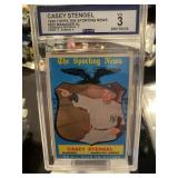 1959 Topps Casey Stengel All Star Card Graded 3