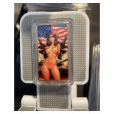 Nude USA Flag & Guns Girl Double Sided Gold Bar