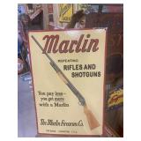 MARLIN Rifles and Shotguns LG Porcelain Sign