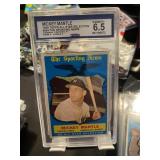 1959 Topps Mickey Mantle All Star Card Graded 6.5