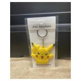 POKEMON Pikachu Rubber Keychain MIP SEALED
