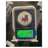 Taurus Horoscope SIlver Coin in Black Slab