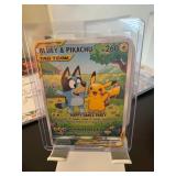 Pokemon Pikachu & Bluey Rare Card