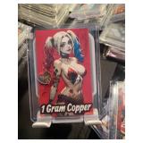 Harley Quinn 1 Gram Copper I love U Heart Card