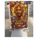 Kobe Bryant Stained Glass 1 Grain Silver Bar Card