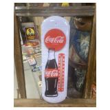 Coca-Cola Coke Metal Thermometer Sign-Bottle-Sun s