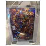 Kobe Bryant Stained Glass Card w/ 1 Grain Silver