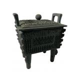 James Mont Cast Bronze Asian Motif Ice Bucket