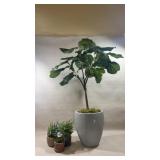 4 pc. Modern faux plants