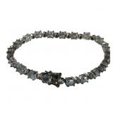 Sterling silver Aqua Marine Tennis Bracelet