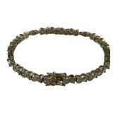 Gold Over Sterling Silver CZ Tennis Bracelet
