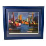Marcel Mouly Pencil Signed Framed Abstract Litho