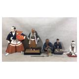 5  Vintage Japanese Hakata Dolls Urasaki