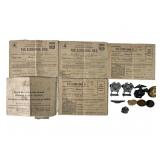 U.S Military Pins & WWII WAR Ration Books