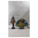 Tiffany Style Table Lamp - Flower Stained Glass,