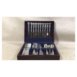 Mikasa Flatware /Silverware in Wooden Lined Case