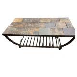 Putdoor Rolling Slate Tile Top Table