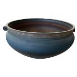 Vintage Double Handle Signed Large Pottery Vase