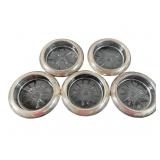 Set Of 5 FRANK M. WHITING & Co Sterling Rim G