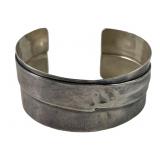 Signed Modernist Large Sterling Silver Cuff