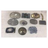 10 Vtg Betl BucklesVans,Indiana Metal Craft,Indian