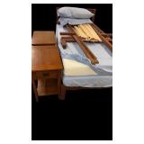 2 Complete Twin Beds(1put together) 2 Nightstands