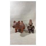 VTG Mexican Folk Art Colima Hand Crafted Etched