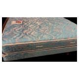 Clean Queen Bed with Mid Century Headboard