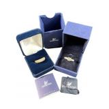 2 Ladies Swarovski Crystal Rings