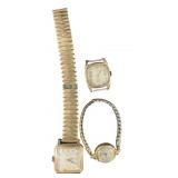 3 vintage wrist watches Elgin Waltham & Irving