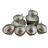 34pc COALPORT Bone China Made in England Cups,