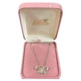 Ladies 10K Yellow Gold Butterfly Necklace