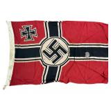 KRIEGSMARINE FLAG WITH POSSIBLE BATTLE DAMAGE