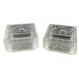 Pair RENE LALIQUE 1942: RARE ASHTRAY "COLMAR".