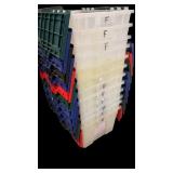 12 Lidded Plastic Totes