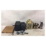 Antique Cameras, Brass Pot,Paper Cutter, Brass