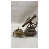 Handmade Brass Vintage Alidade Telescope,