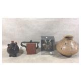 Robert Shields Mask Art, Doya Quezada Pot