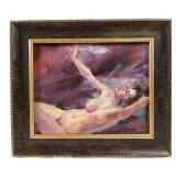 Harland Young "Looking Good" Oil on Canvas