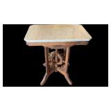 Antique Eastlake Marble Top Side Table