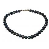 14k Yellow Gold Eggplant Bronze Pearl Bracelet