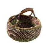 Large Handwoven Flat Woven African Bolga Basket