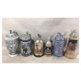 Vintage Lidded Beer Steins CERAMARTE