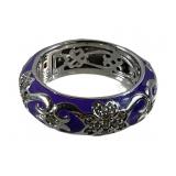 Silvio Hidalgo Sterling Purple Enamel CZ Ring